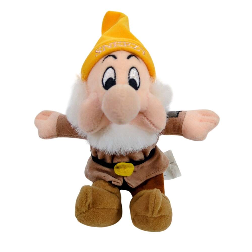 Disney Sneezy Plush Toy Snow White Seven Dwarfs Stuffed Animal 8" The Disney